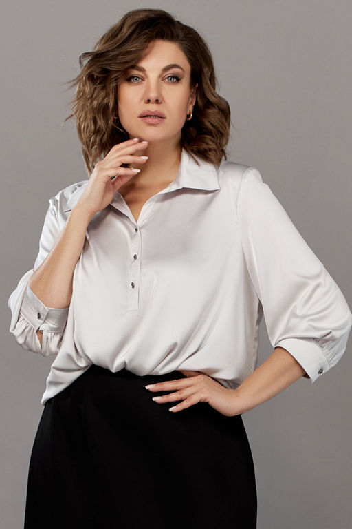 Блуза Olga Style С878 светло-серый