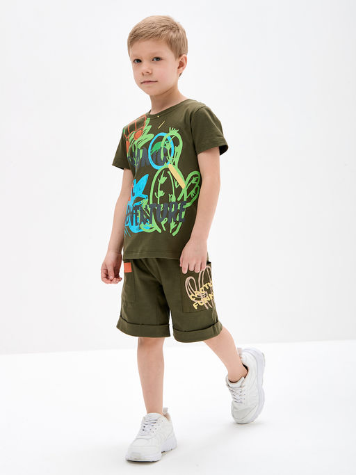 Футболка для мальчика цвета хаки - Kogankids фото 20