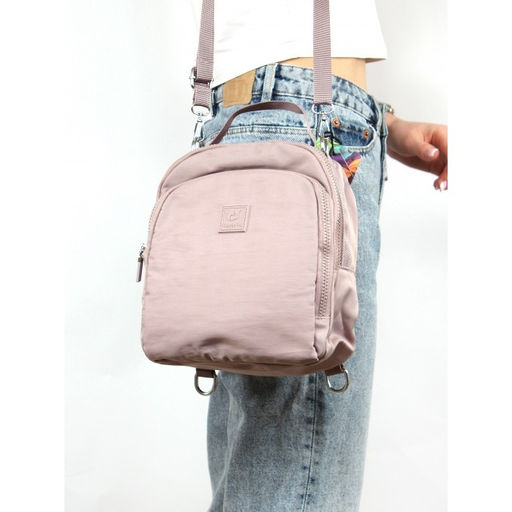 Сумка женская текстиль CF-0450, (рюкзак-change), 3отд, плечевой ремень, сирень SALE 261337