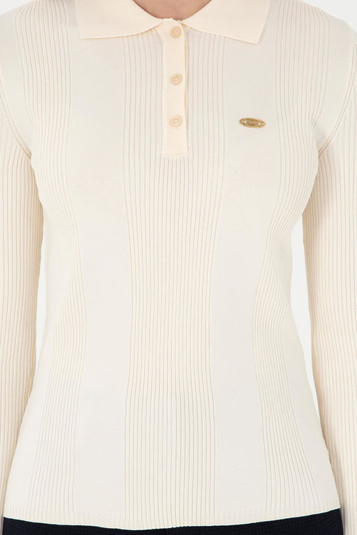 Женский кремовый свитер Неожиданная скидка в корзине - U.s. polo assn фото 6