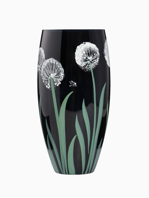 Ваза «Букет одуванчиков», h=30 см, d=15 см, стекло, чёрная