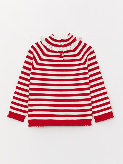 Dik Yaka Uzun Kollu K?z Bebek Triko Kazak - Waikiki фото 2