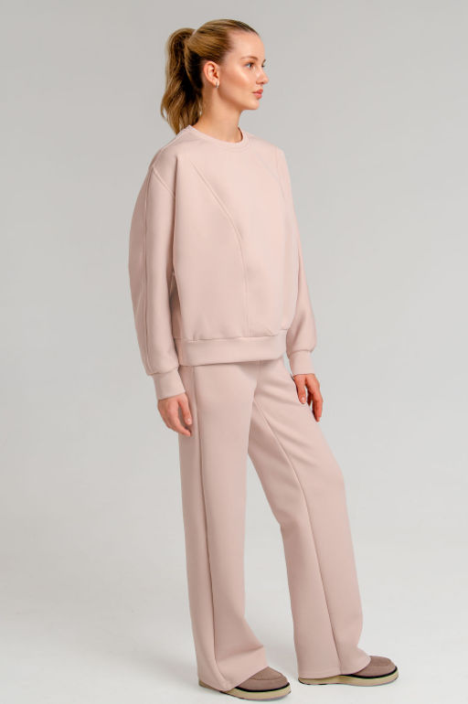 Арт. 2802 Костюм с брюками женский 44-52(5 шт) Цвет:пудра - Калинка фото 9