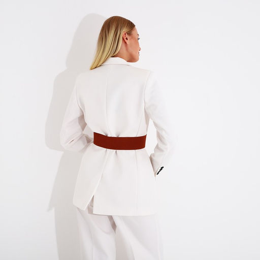 Ремень женский, ширина 6-10 см, на резинке, пряжка металл, цвет рыжий - Simaland фото 5