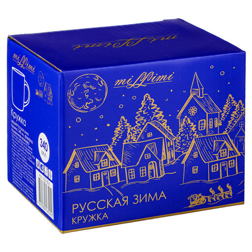 MILLIMIКружка 340 мл Русская зима, 4 диз.,фарфор,п/уп., арт.820-806 - Полимербыт фото 5