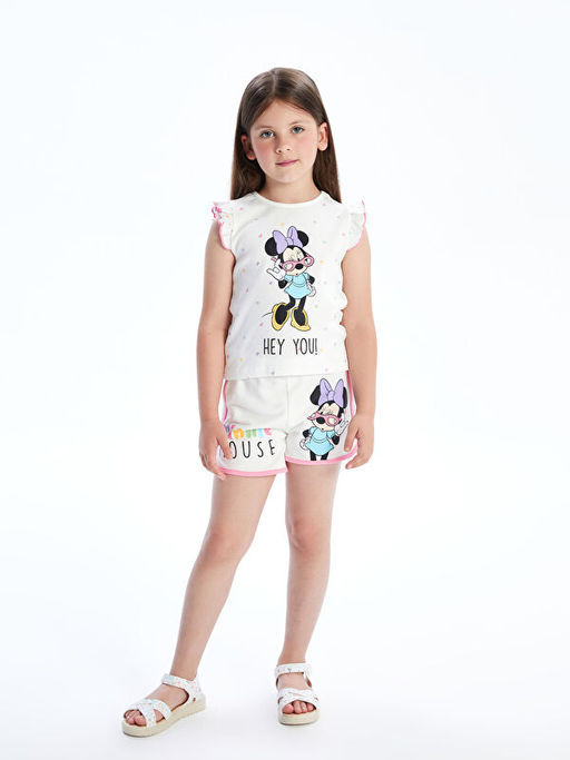 Minnie Mouse Bask?l? K?z ?ocuk Ti??rt