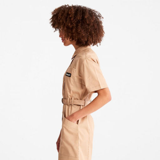 Женское платье Timberland Timberchill Utility Shirt Dress бежевая  фото 3