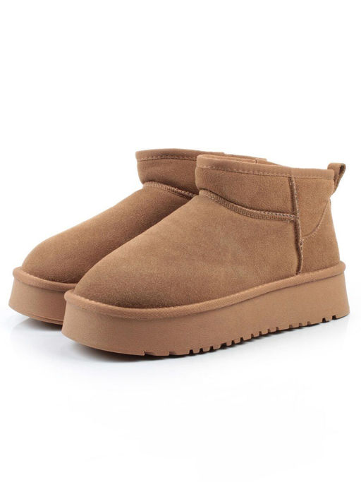 04-PF8520-2 LT. BROWN Угги женские (натуральная замша, 100% шерсть)