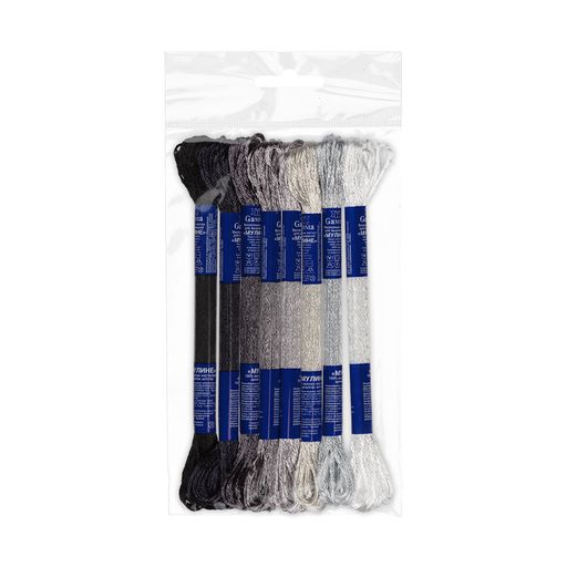 Нитки для вышивания Gamma набор мулине VM-08 100% вискоза 8 x 8 м