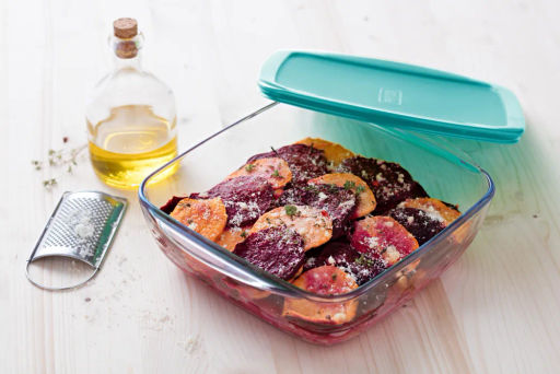 Блюдо для запекания и выпечки с крышкой COOK&STORE 25x22x7см 2.2л квадратное