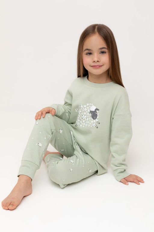 К 1567/морская пена,овечки пижама дет