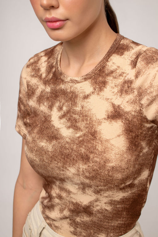 Арт.3203/1 Футболка женская 42-48 (4 шт) Цвет:бежевый,коричневый - Калинка фото 9