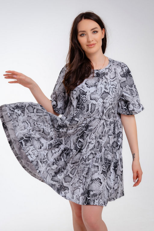 Платье женское из кулирки Бохо кобра