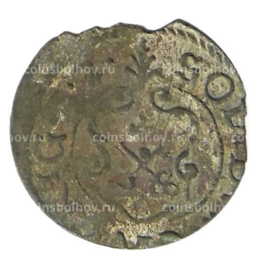 Солид 1634-1654 года Шведская оккупация Риги  Королева Кристина