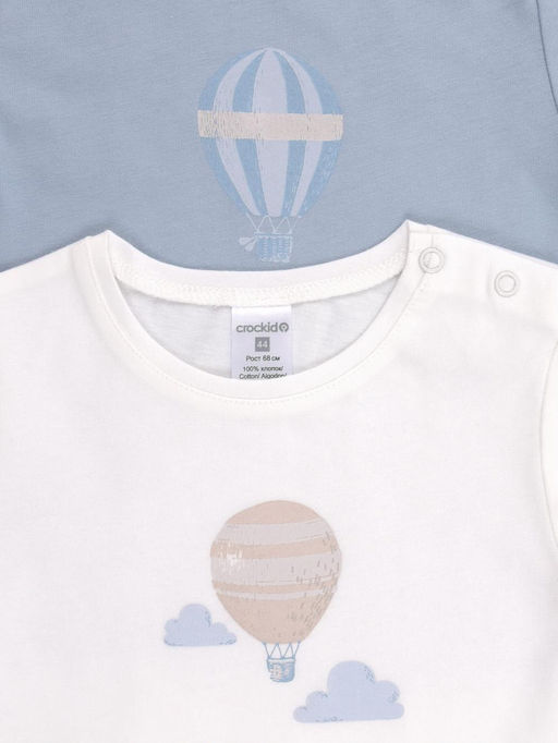 К 302760-2уп/пыльно-синий,сахар набор фуфайка (футболка) яс - Crockid фото 2