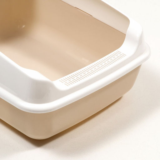 Лоток для кошек без сетки 50.5×39×23 см, бежевый