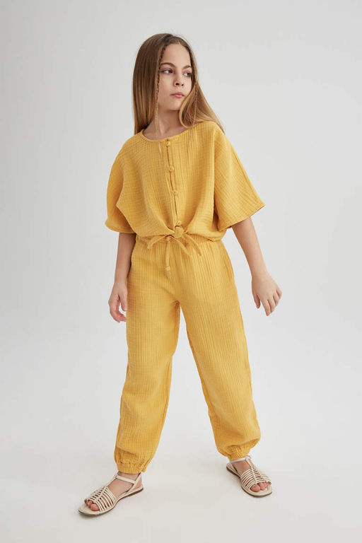 Хлопковые брюки для девочек