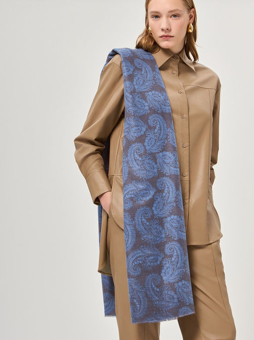 Палантин жен. виск+шерсть 65х190 LG33-618-12