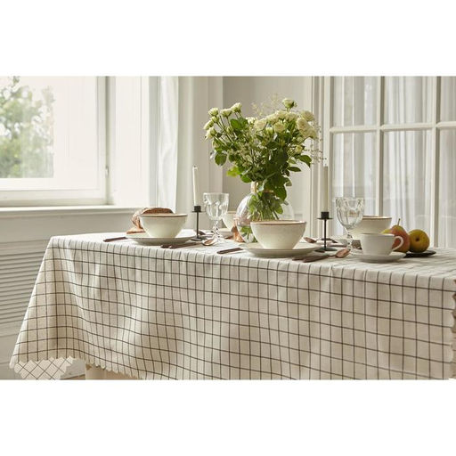 Скатерть «Доляна. Клетка», 145×200±3 см,100% п/э, рогожка 130 г/м