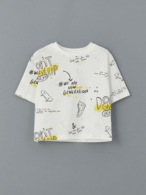 Bisiklet Yaka K?z ?ocuk Ti??rt