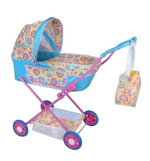 Ясюкевич. Коляска кукольная №4 "Совы на голубом фоне" (металл.) /8