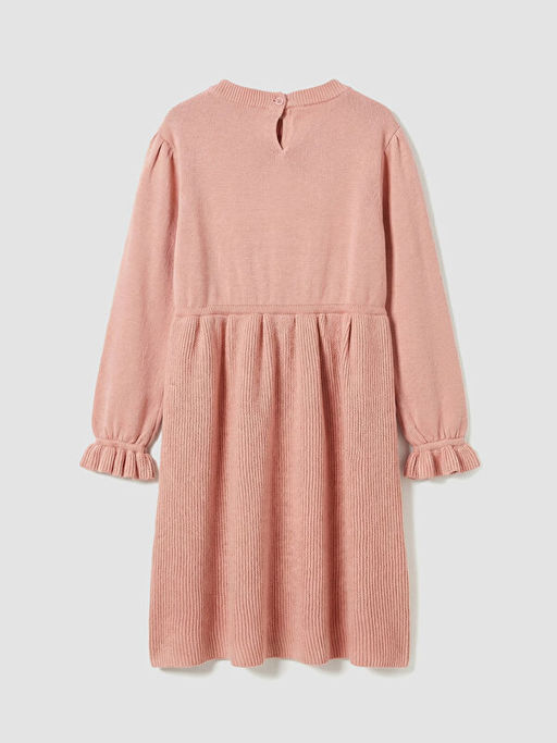 Standart Kal?p Nak??l? K?z Bebek Triko Elbise