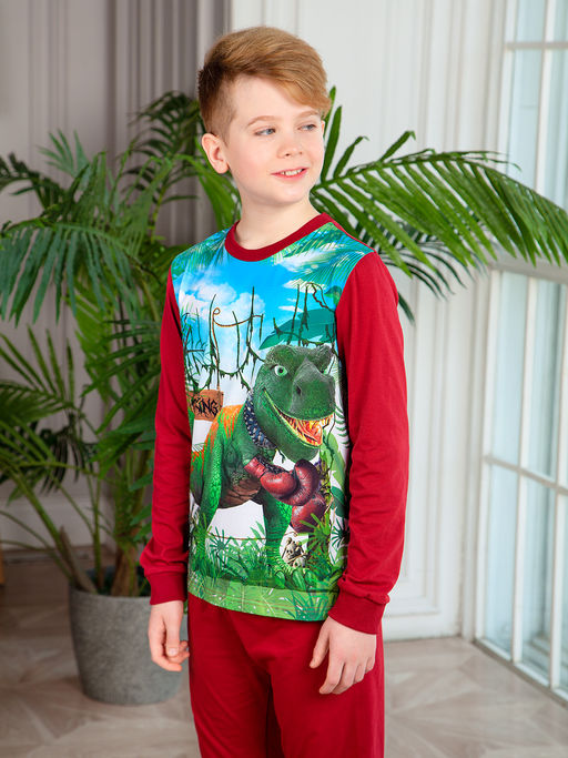 Пижама "Бубба",изумрудно-бордовый