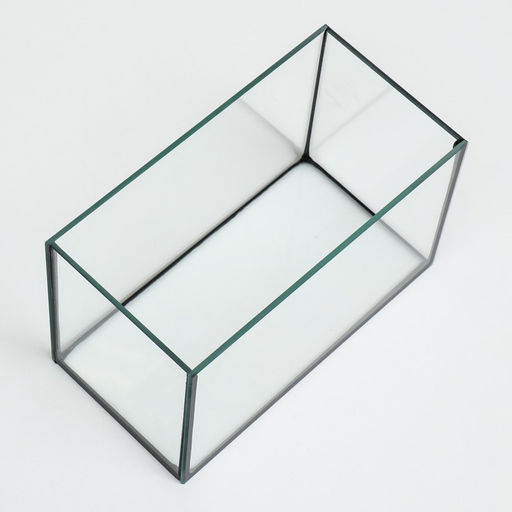 Аквариум «Прямоугольный» с крышкой, 5 литров, 25×13×15.5/18 см, беленый дуб