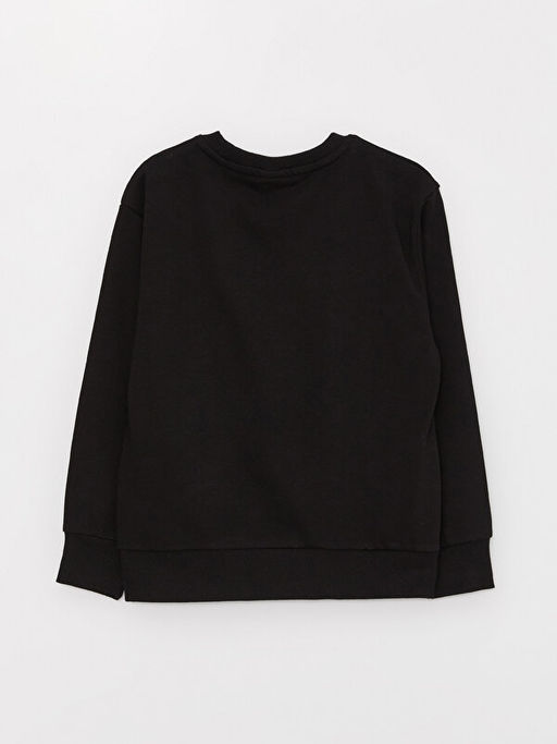Rahat Kal?p Bisiklet Yaka Bask?l? Erkek ?ocuk Sweatshirt - Waikiki фото 3