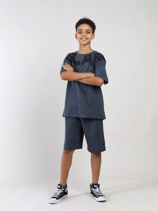 CRB wear / CSJB 90293-48-435 Комплект для мальчика (футболка, шорты),темно-серый/Ex.Cherubino