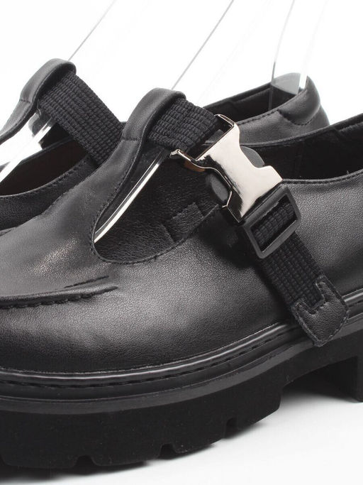 06-DLG06-1 BLACK Туфли женские (натуральная кожа)