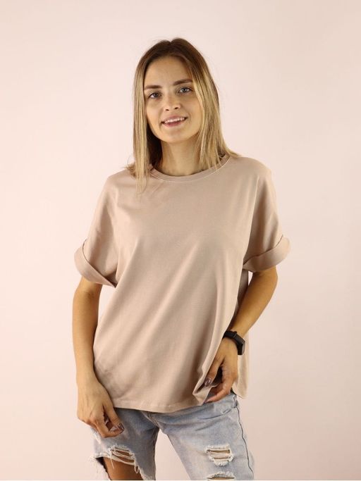 K10153 Футболка OVER SIZE СВ_БЕЖЕВЫЙ