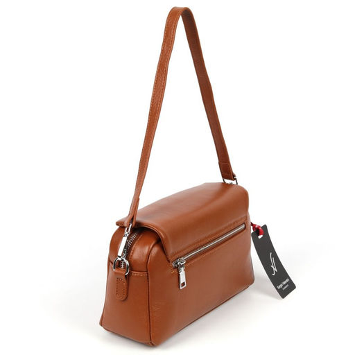 Женская кожаная сумка Sergio Valentini SV-8101 Кэмл Браун фото 3