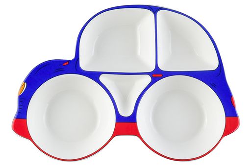 Тарелка сервировочная 28*19*3,6 см Машина 5 секций сине-красная - Elan gallery фото 3