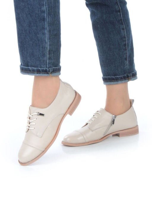 03-HP9958M BEIGE Полуботинки женские (натуральная кожа)