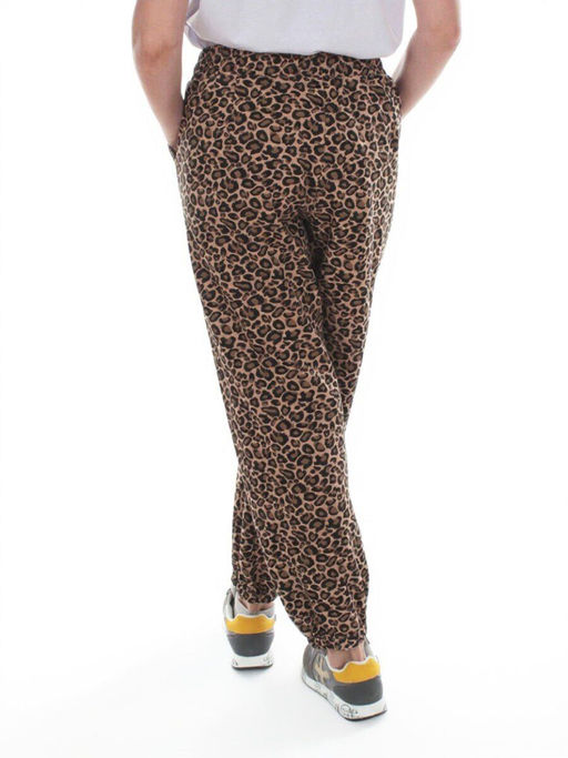 9001 LEOPARD/BROWN Брюки спортивные женские (95% хлопок, 5% спандекс) - Fashion фото 5