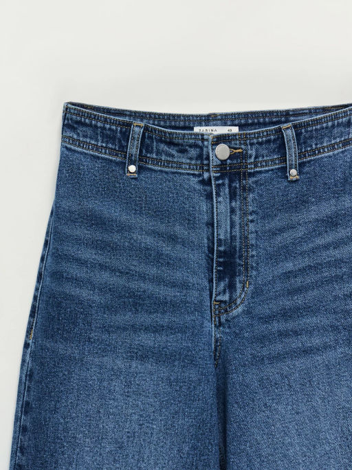 Джинсы укороченные с высокой посадкой ZR2604092323-103 / Zarina
