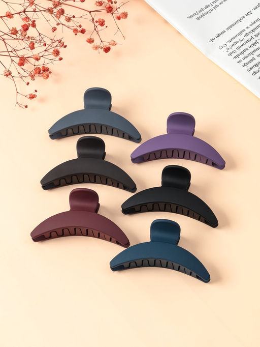 Цена за 12 шт. Крабик для волос «Леона», дуга классика матовый, 8 см, МИКС