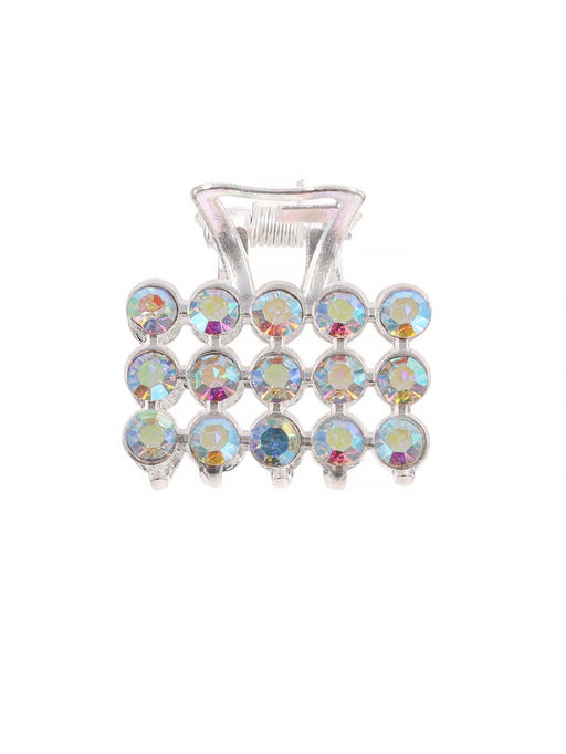 Цена за 6 шт. Крабик для волос «Классик», 2.5 см, серебро