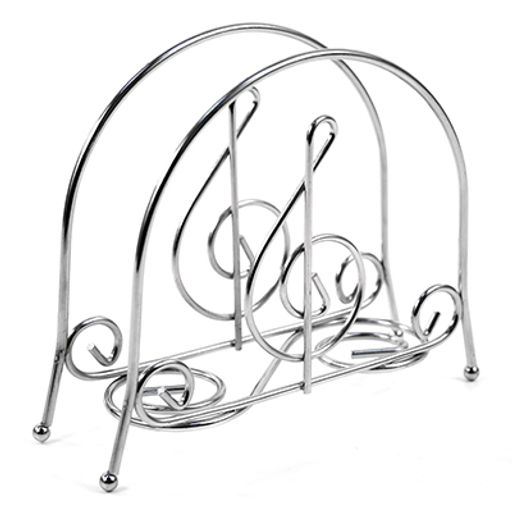 Салфетница хромированная "Мелодия" 15х4,5см h13см (Китай)