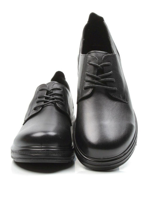 03-5066 BLACK Полуботинки женские (натуральная кожа)