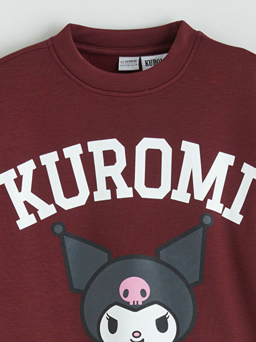 Kuromi Bask?l? K?z ?ocuk Sweatshirt ve E?ofman Alt?