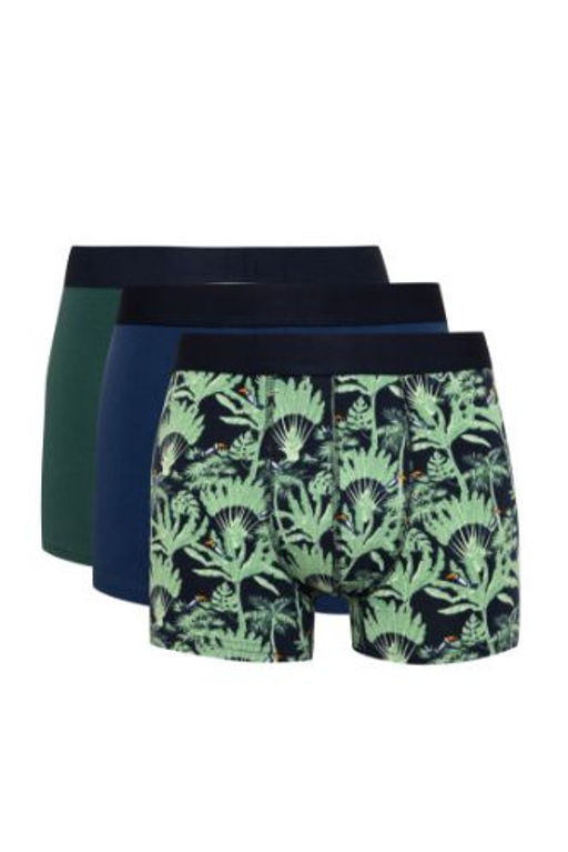 Erkek Regular Fit Desenli 3lu Boxer