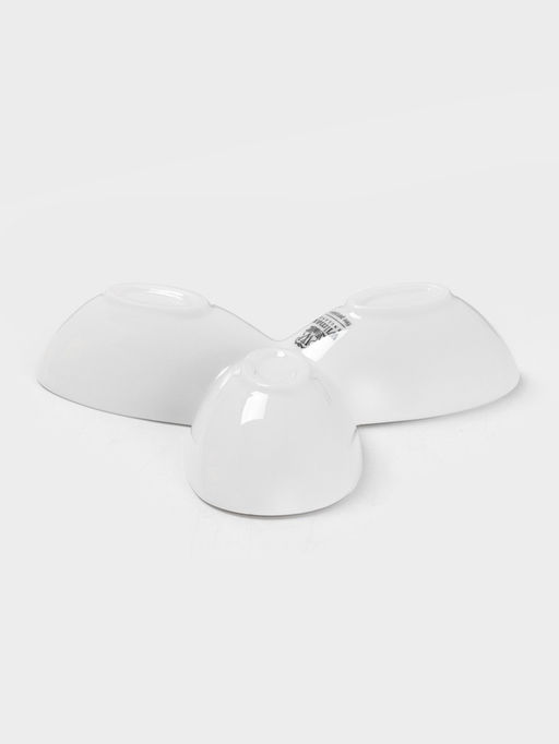 Менажница 3 ячейки Wilmax, d=17 см, фарфор, белая