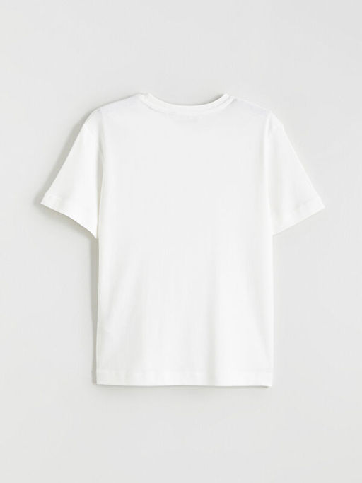 Bisiklet Yaka Ay? Teddy Bask?l? Erkek ?ocuk Ti??rt