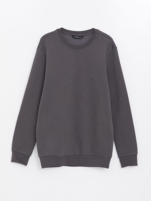 Bisiklet Yaka Uzun Kollu Erkek Sweatshirt