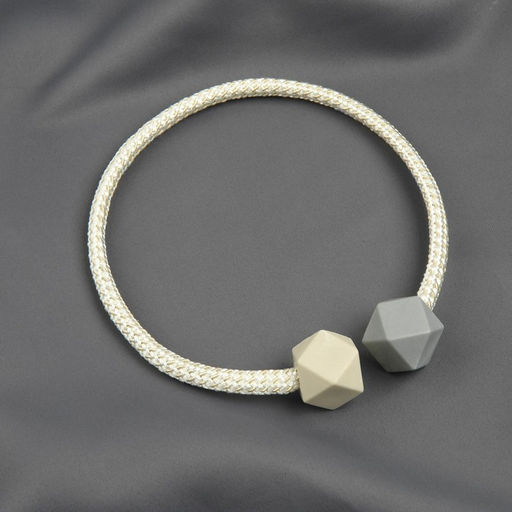 Цена за 2 шт. Подхват для штор Камушки, d = 3 46 см, цвет пепельно-бежевый/серый - Арт узор фото 2