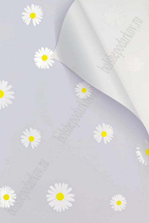 Пленка для цветов "Ромашка" 56*56 см (20 листов) SF-7890, фиолетовый №1