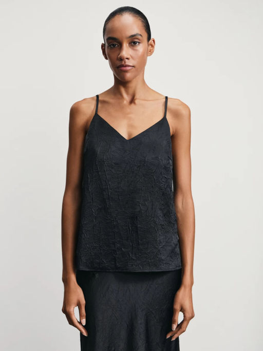 Атласный топ на бретелях / Zarina фото 3