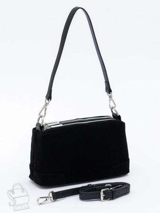 Сумка женская кожаная 5555PEF black Polina&Eiterou  в Новосибирске